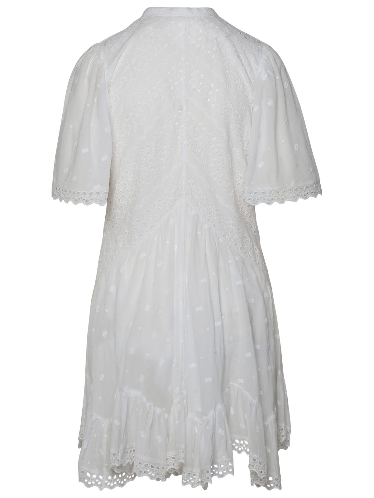 Shop Marant Etoile Slayae White Cotton Dress In Bianco