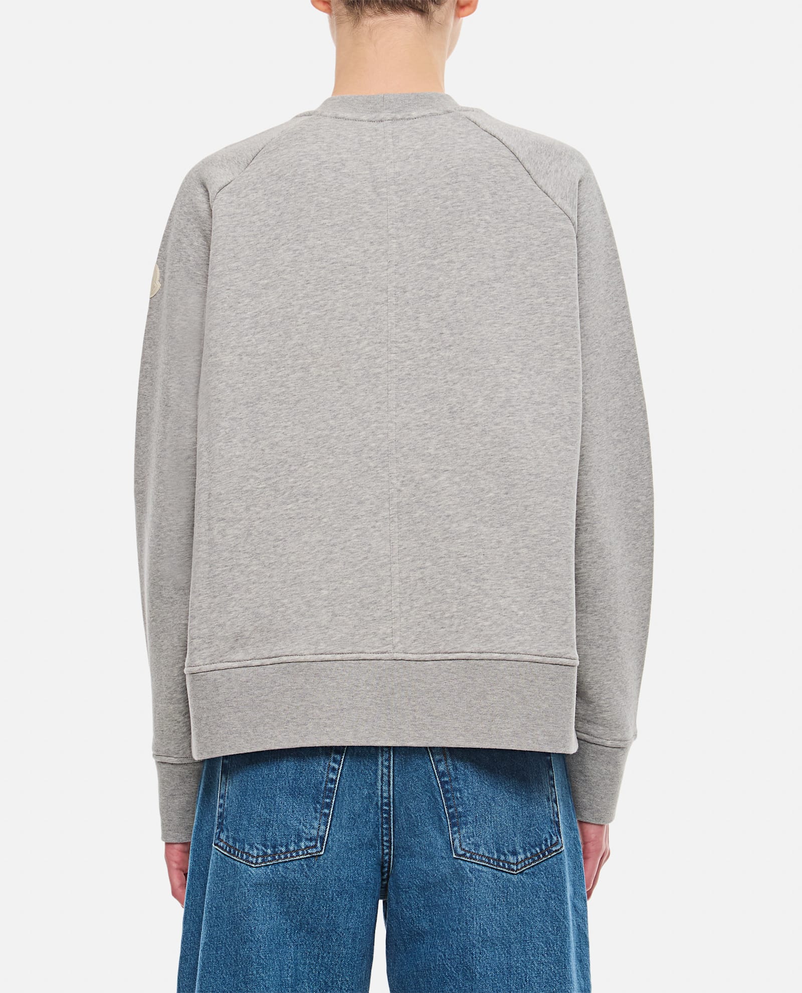 Moncler Sweatshirt With Logo In Grey