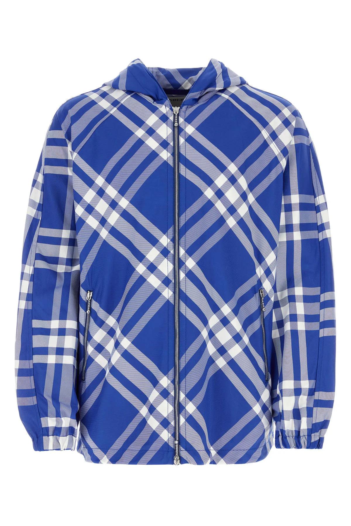 Shop Burberry Embroidered Nylon Jacket In Knight Ip Check