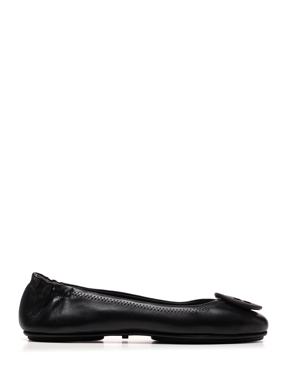 Tory Burch Minnie Ballet Flat Flat Shoes In Nero