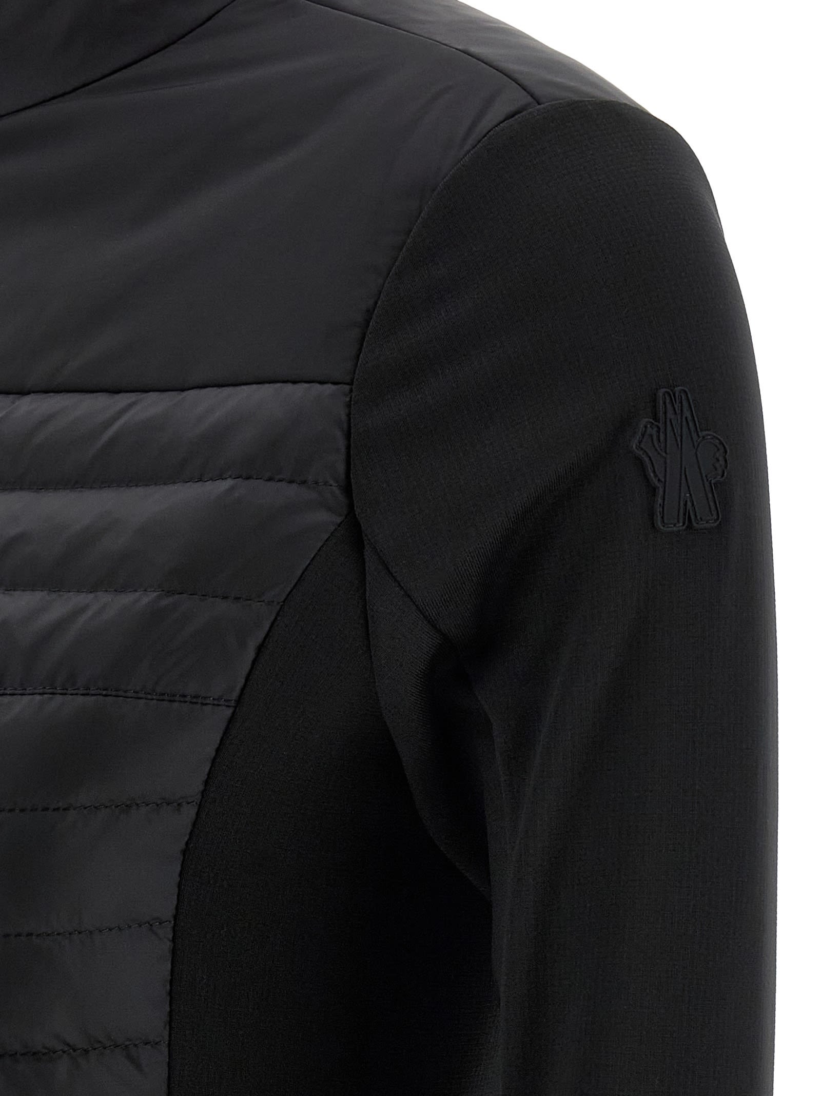 Moncler Polartec Cardigan In Black