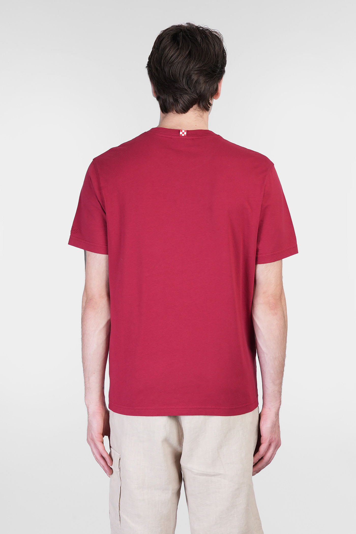 Mc2 Saint Barth Dover L T-shirt In Bordeaux Cotton In Pink