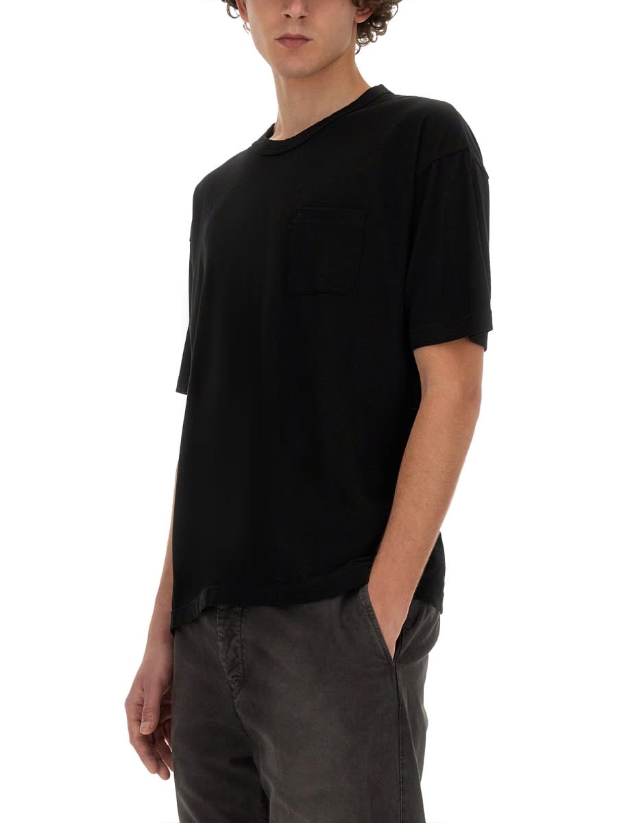Shop Visvim Cotton And Silk T-shirt In Black
