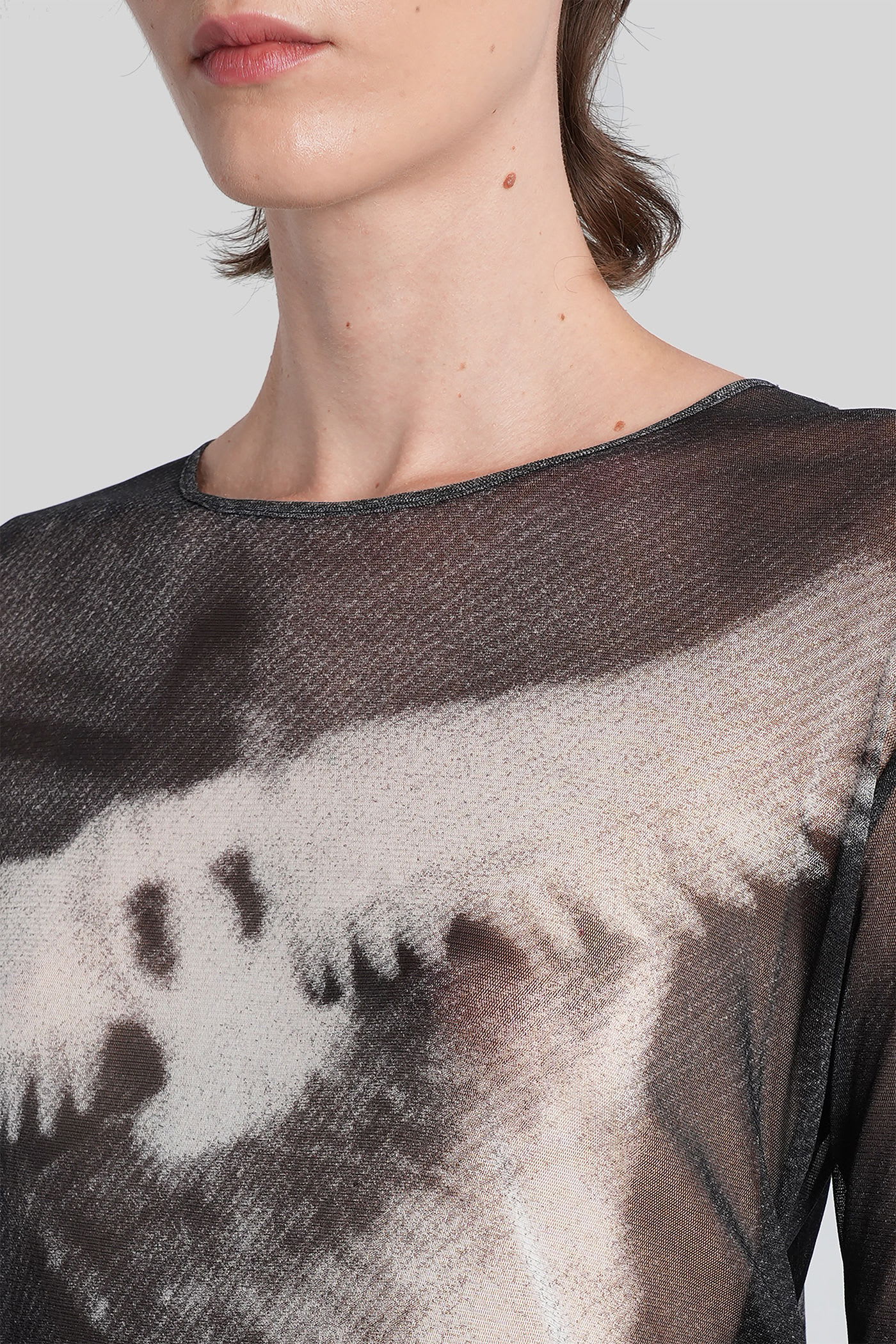 Ann Demeulemeester Fiene Topwear In Black Polyamide In Black