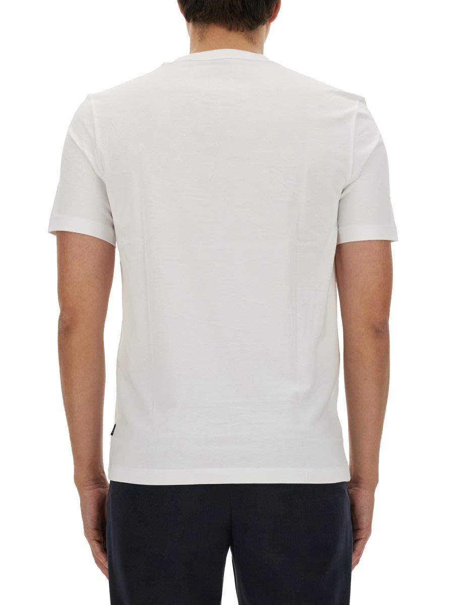 Hugo Boss Logo-print Crew-neck T-shirt In White