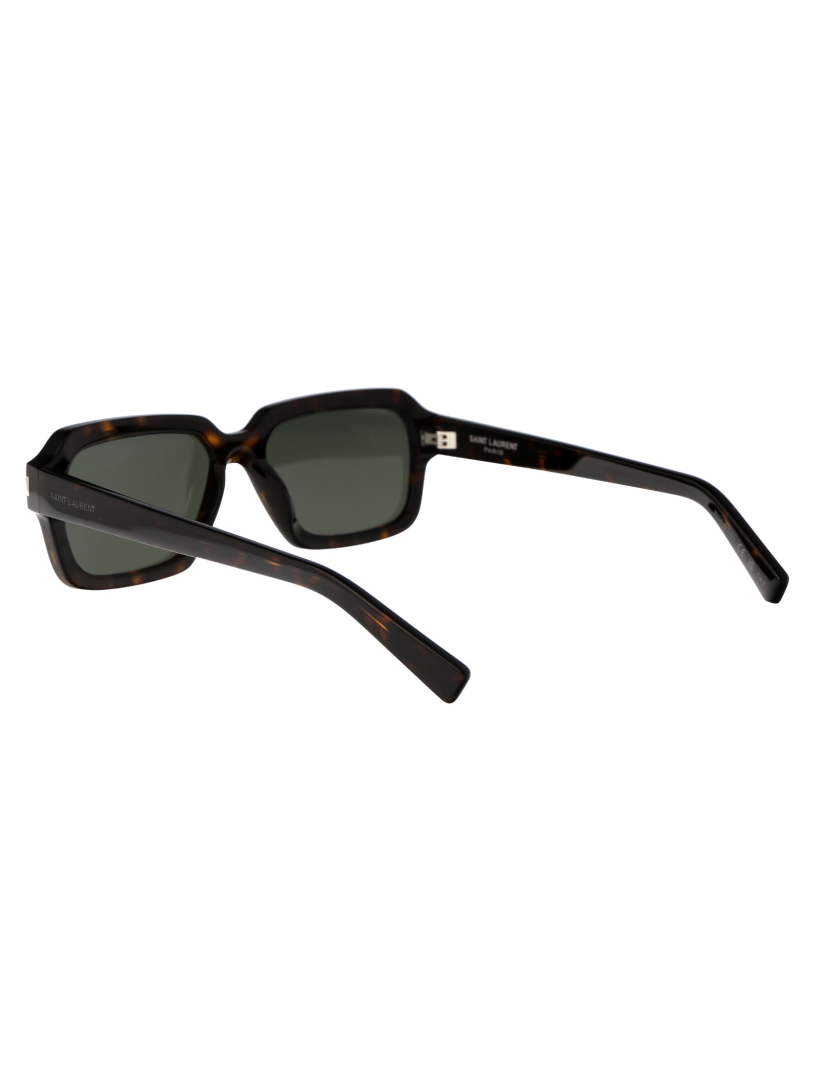 Shop Saint Laurent Sl 611 Sunglasses In 002 Havana Havana Grey