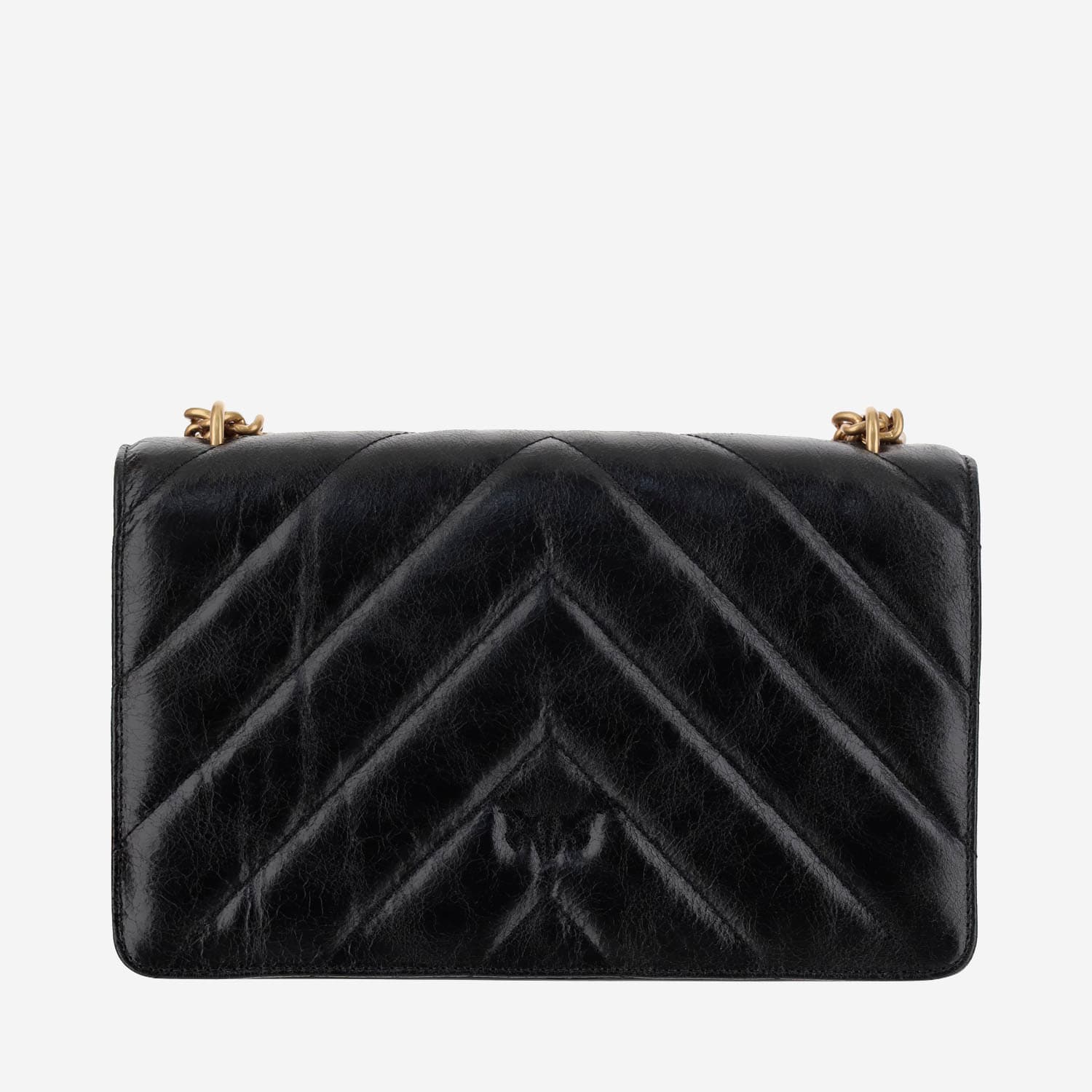 Shop Pinko Love One Classic Shoulder Bag In Black