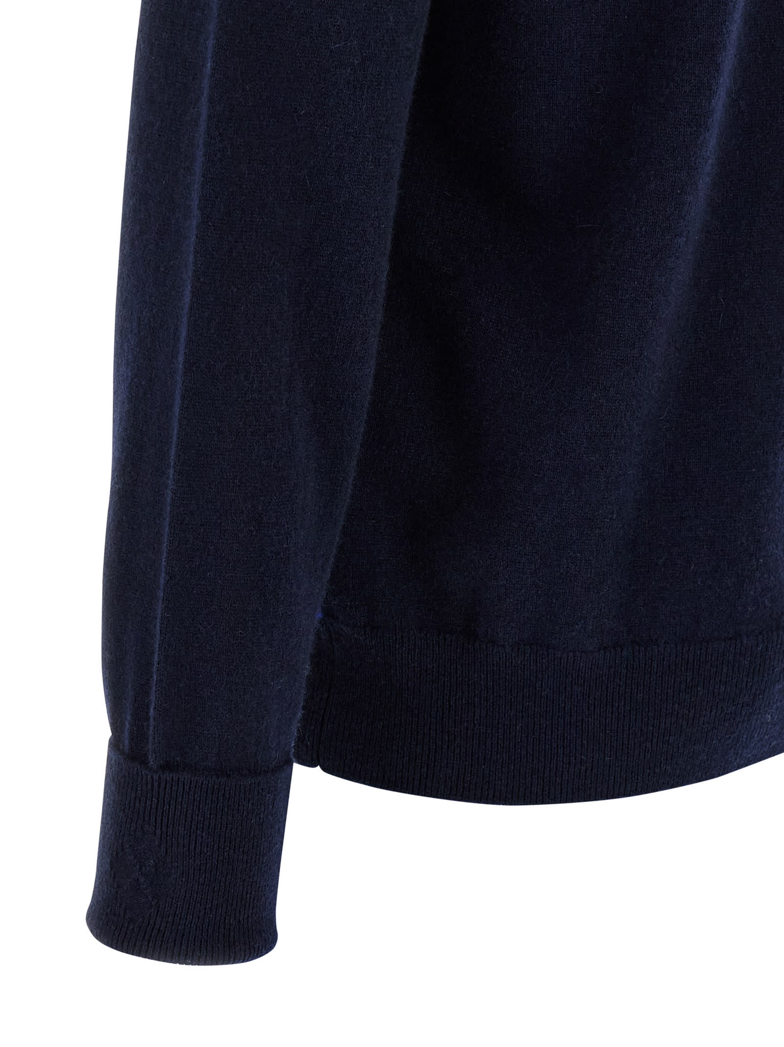 Ballantyne Blue Argyle Turtleneck Sweater In Blue