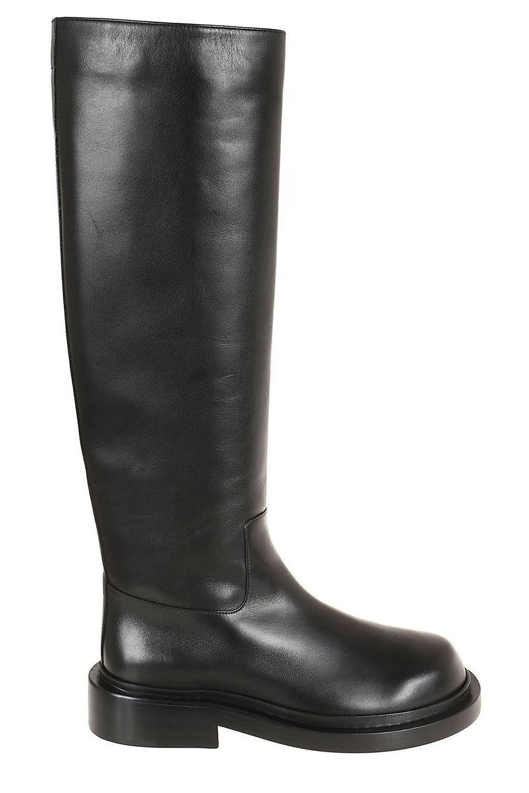 JIL SANDER ROUND TOE KNEE-HIGH BOOTS 