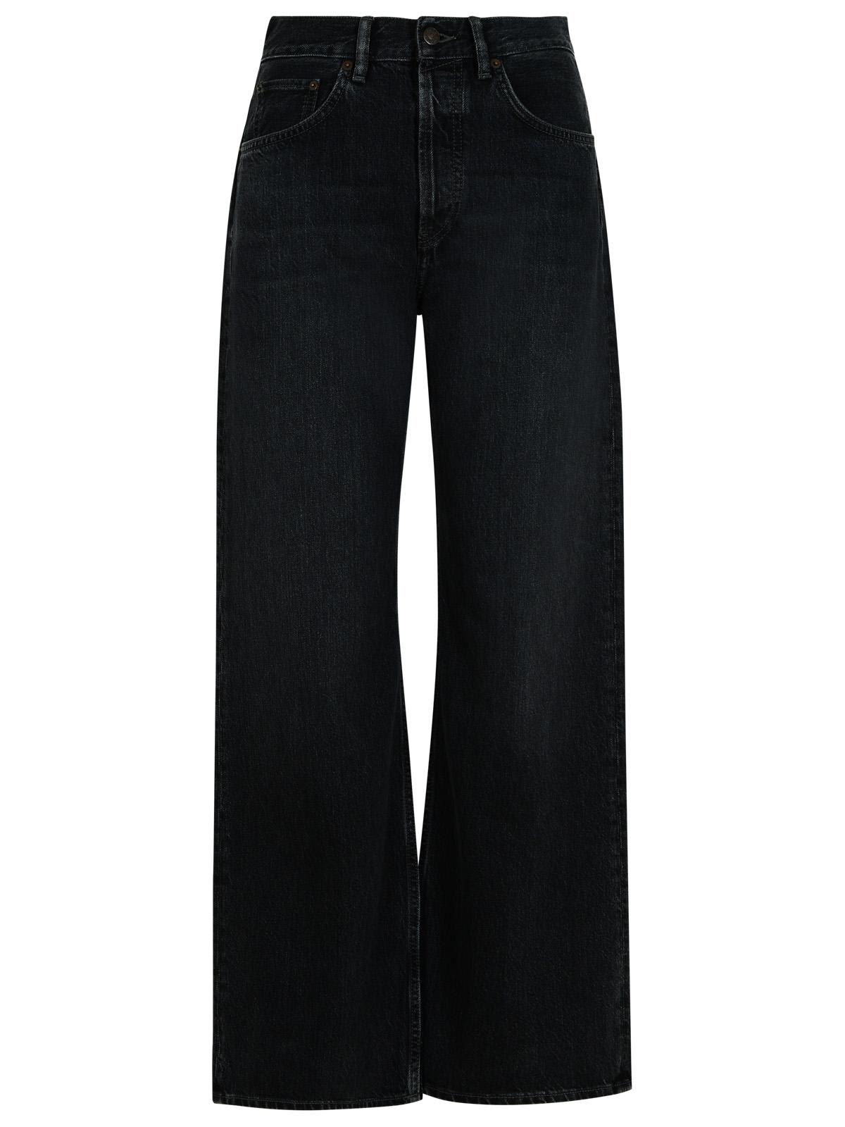 Shop Acne Studios 2021f Black Cotton Jeans