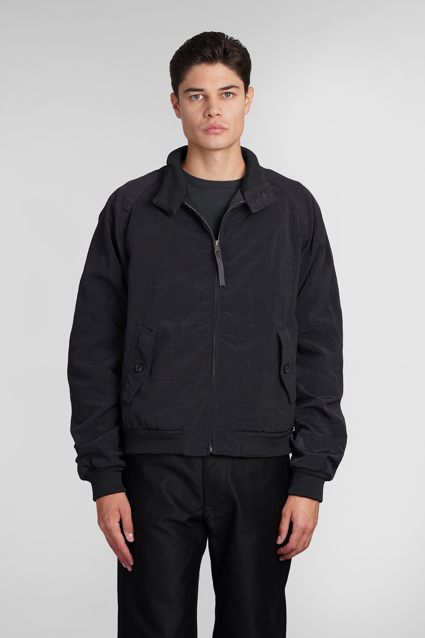 Shop Maison Margiela Casual Jacket In Black Polyamide