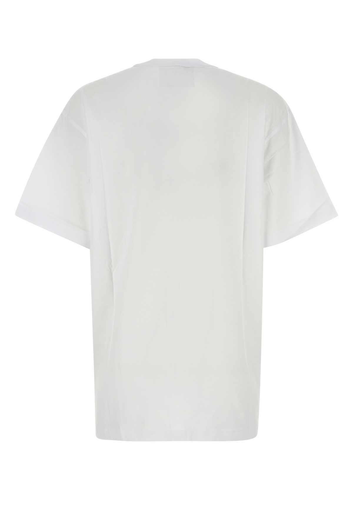 Versace Jeans Couture White Cotton T-shirt In G03