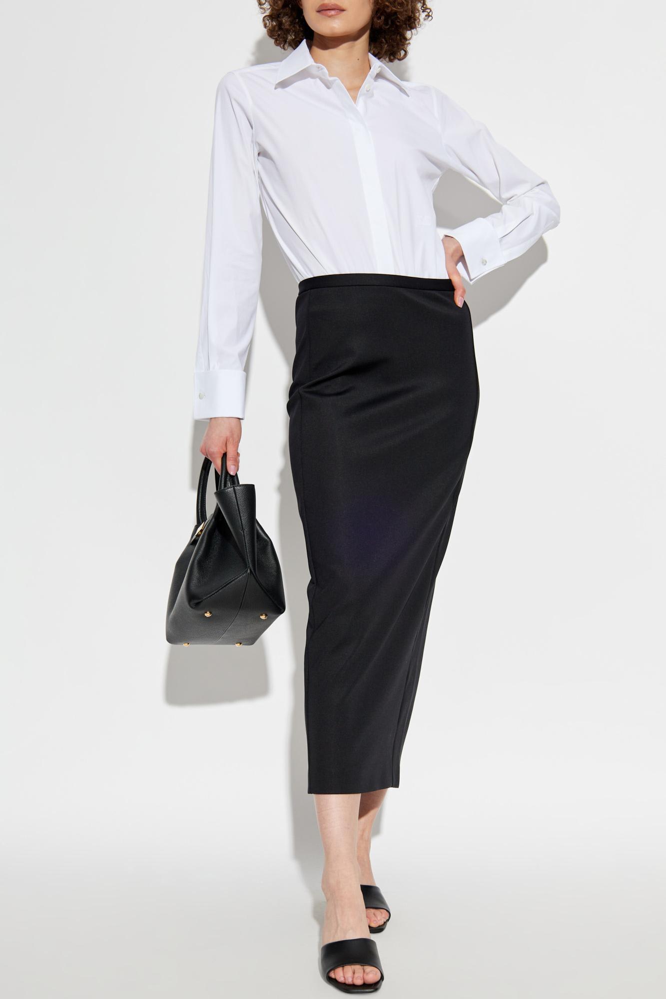 Max Mara Women's Charme Jersey Skirt Black | Size 44 | 2511771012600005 In Nero