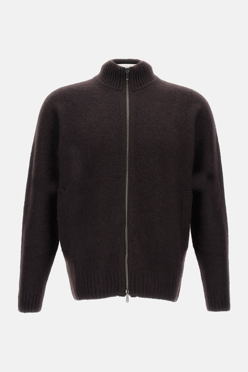 Drumohr Brushed Cardigan In Brown