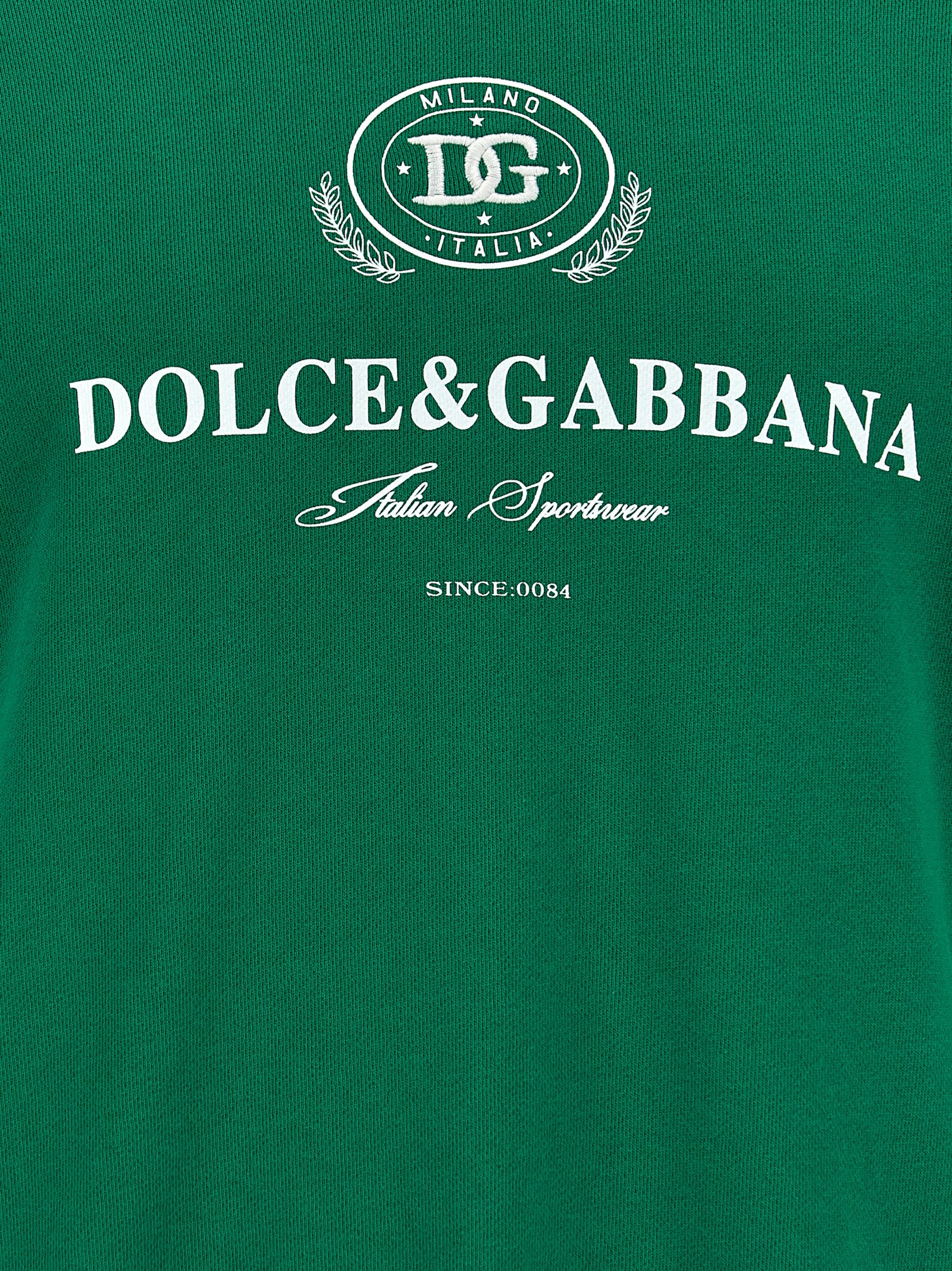 Shop Dolce & Gabbana Logo Hoodie In Green