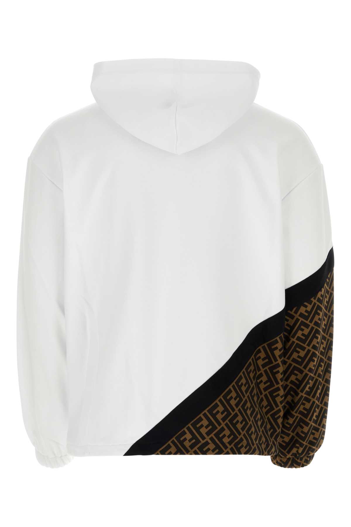 Shop Fendi White Jersey Sweatshirt In F1krq