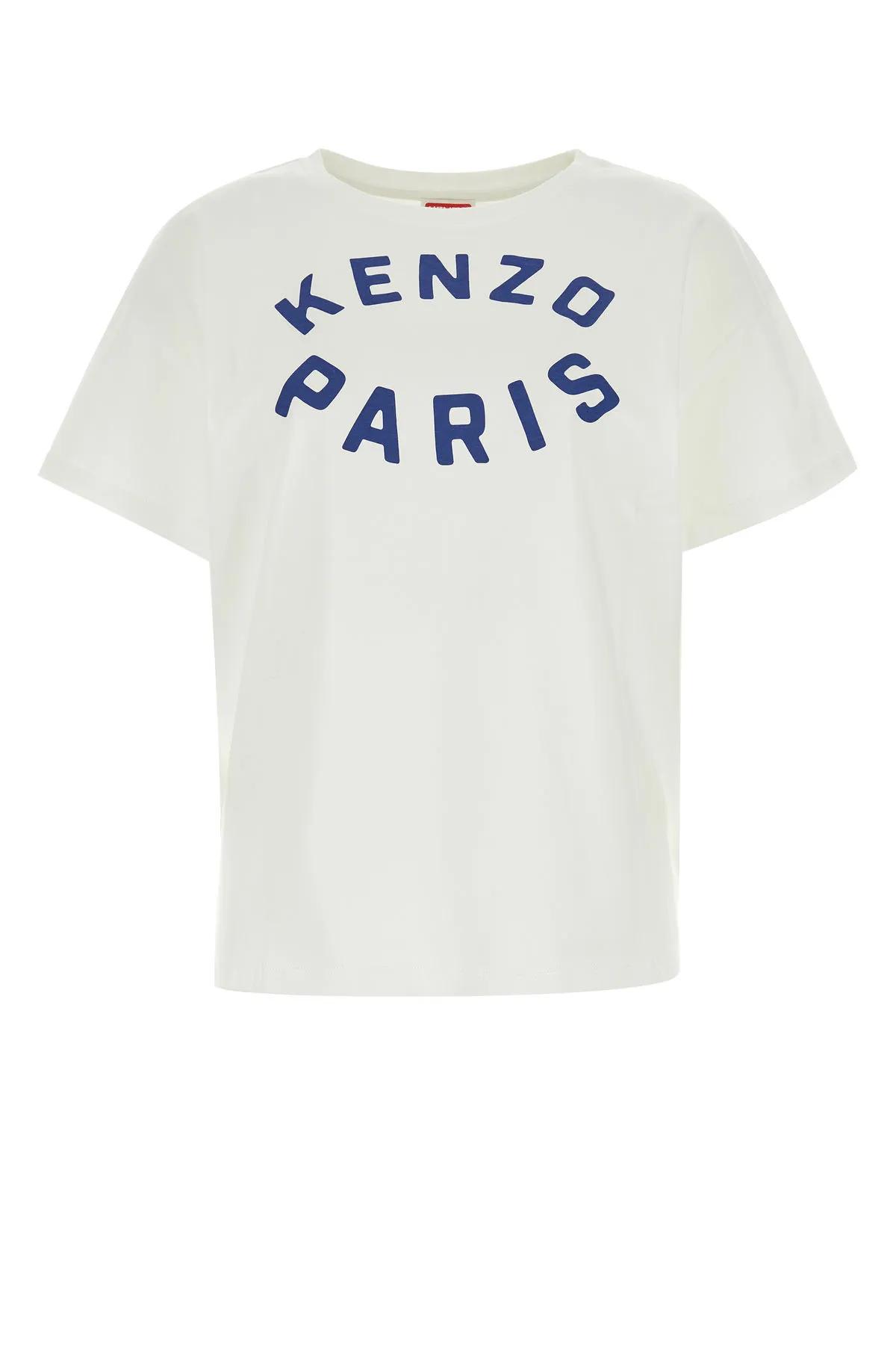 Shop Kenzo White Cotton T-shirt In Off White