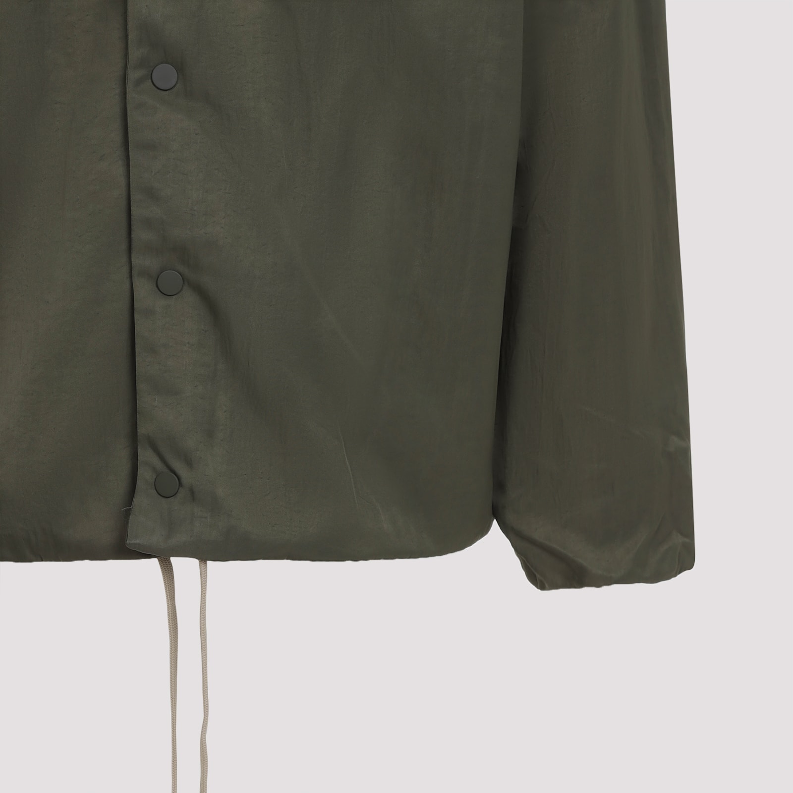 Shop Fear Of God Textured Nylon Hooded Coaches Jacket In Military