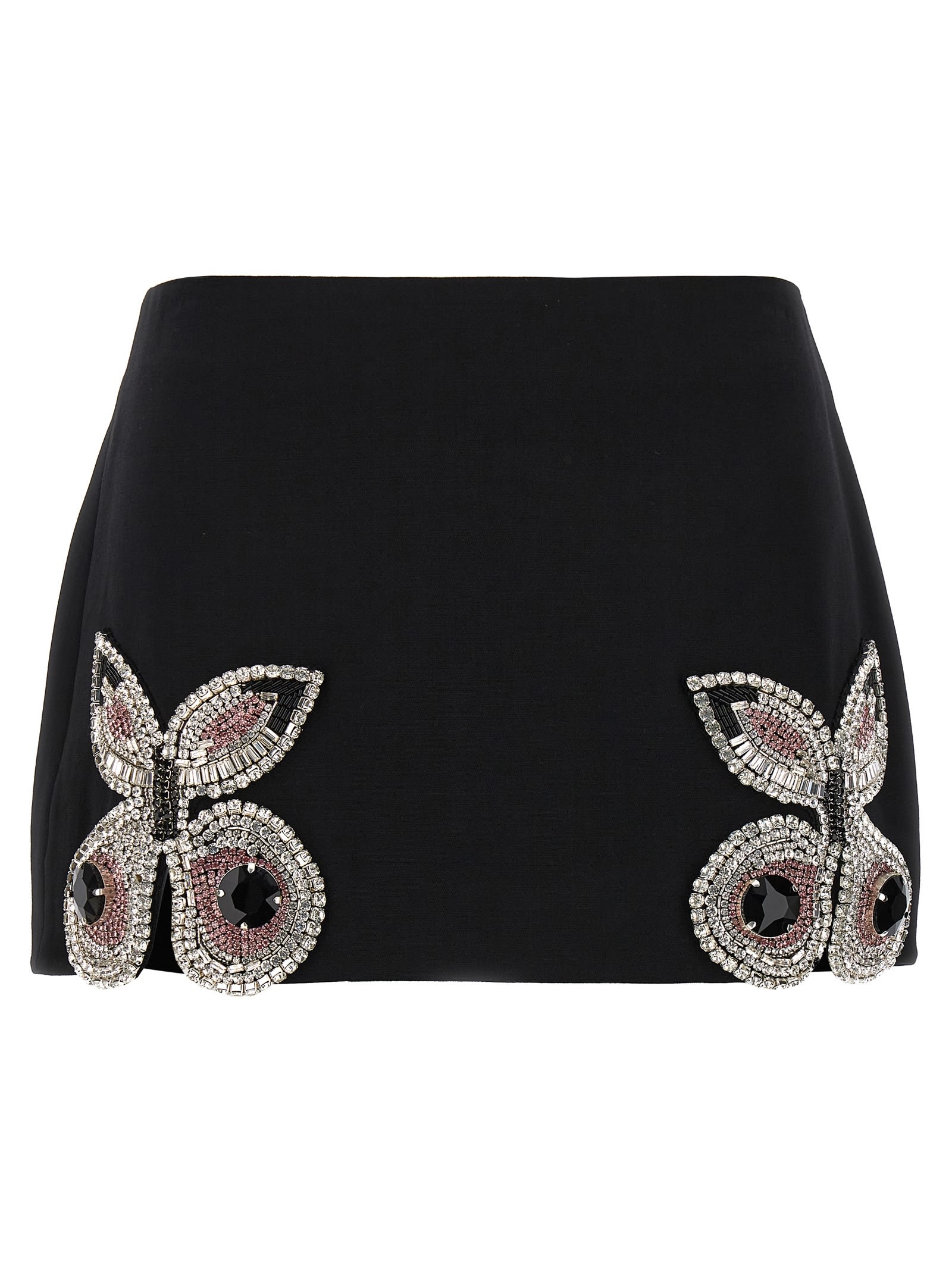 embroidered Butterfly Mini Skirt