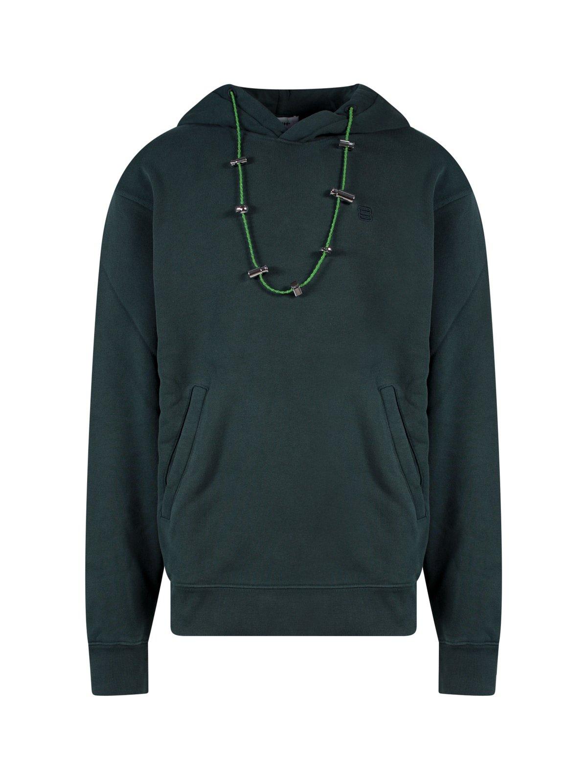 AMBUSH EMBELLISHED LONG-SLEEVED HOODIE