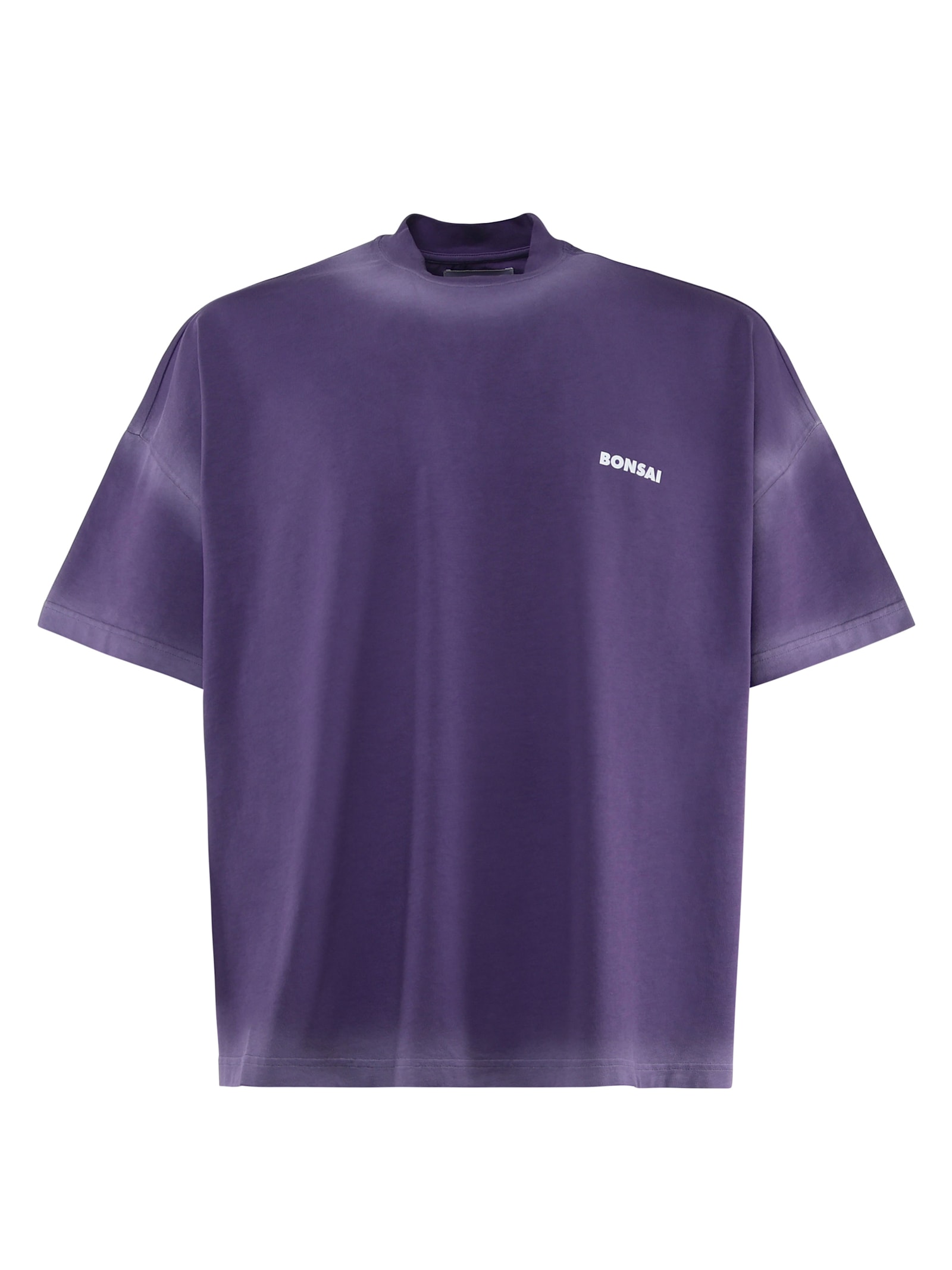 Bonsai Necked Cotton T-shirt In Purple