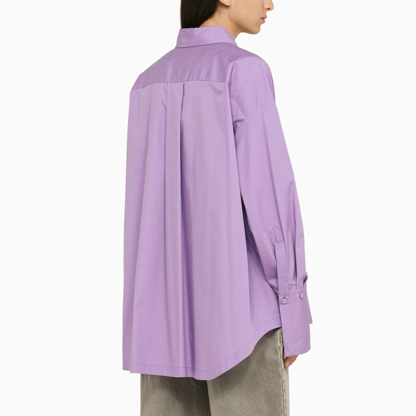Shop Attico Lavender Poplin Diana Shirt In Lilac