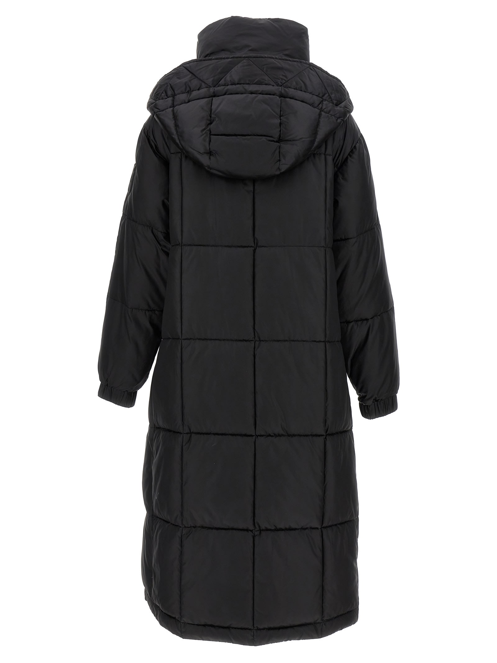 Shop Pinko Insegna Long Down Jacket In Black