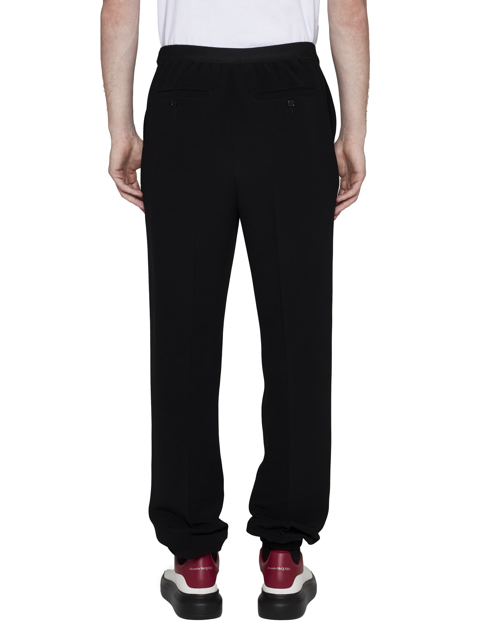 Alexander Mcqueen Tailored Track Pants In Black