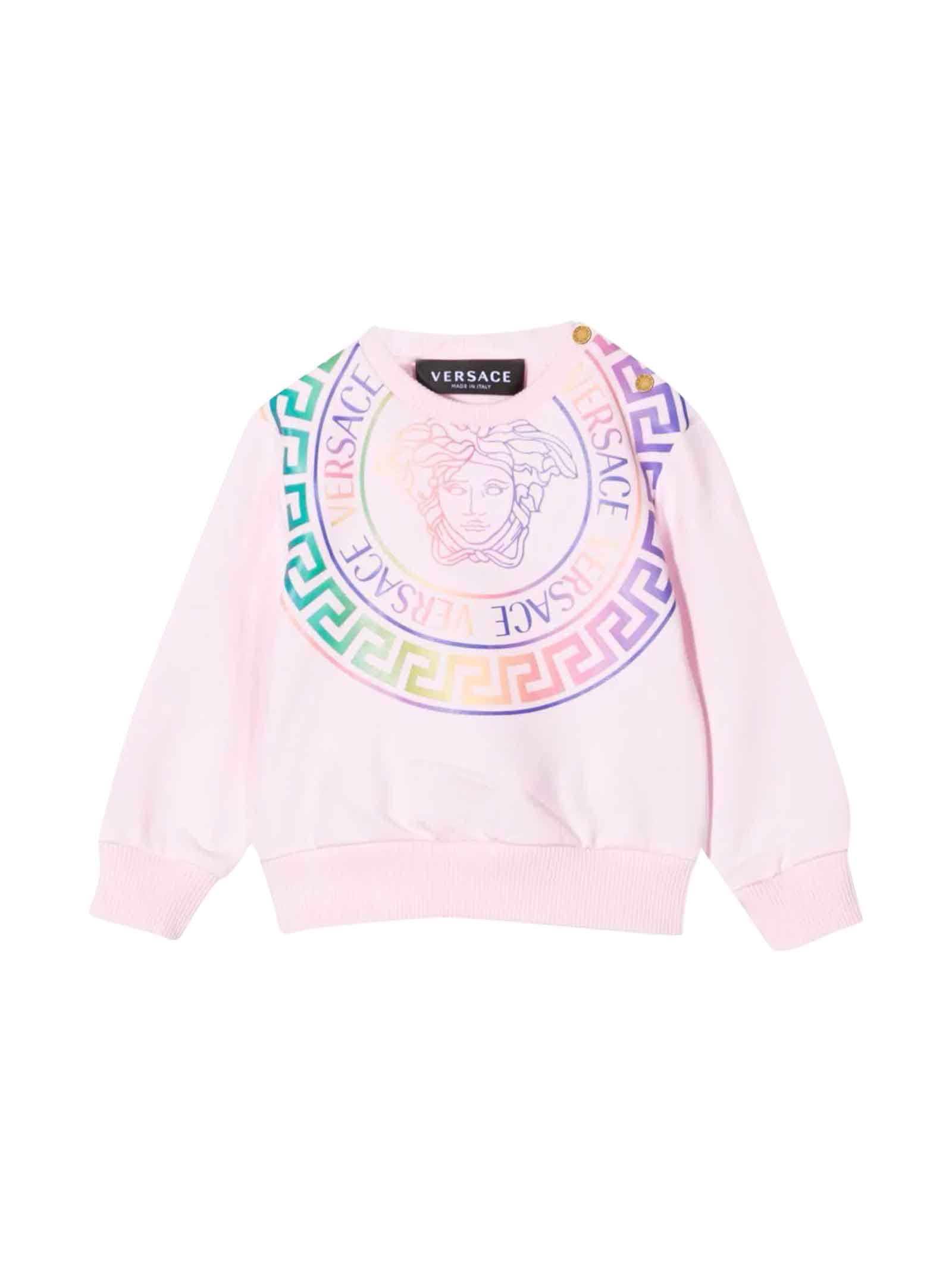 Versace Young Newborn Pink Sweatshirt