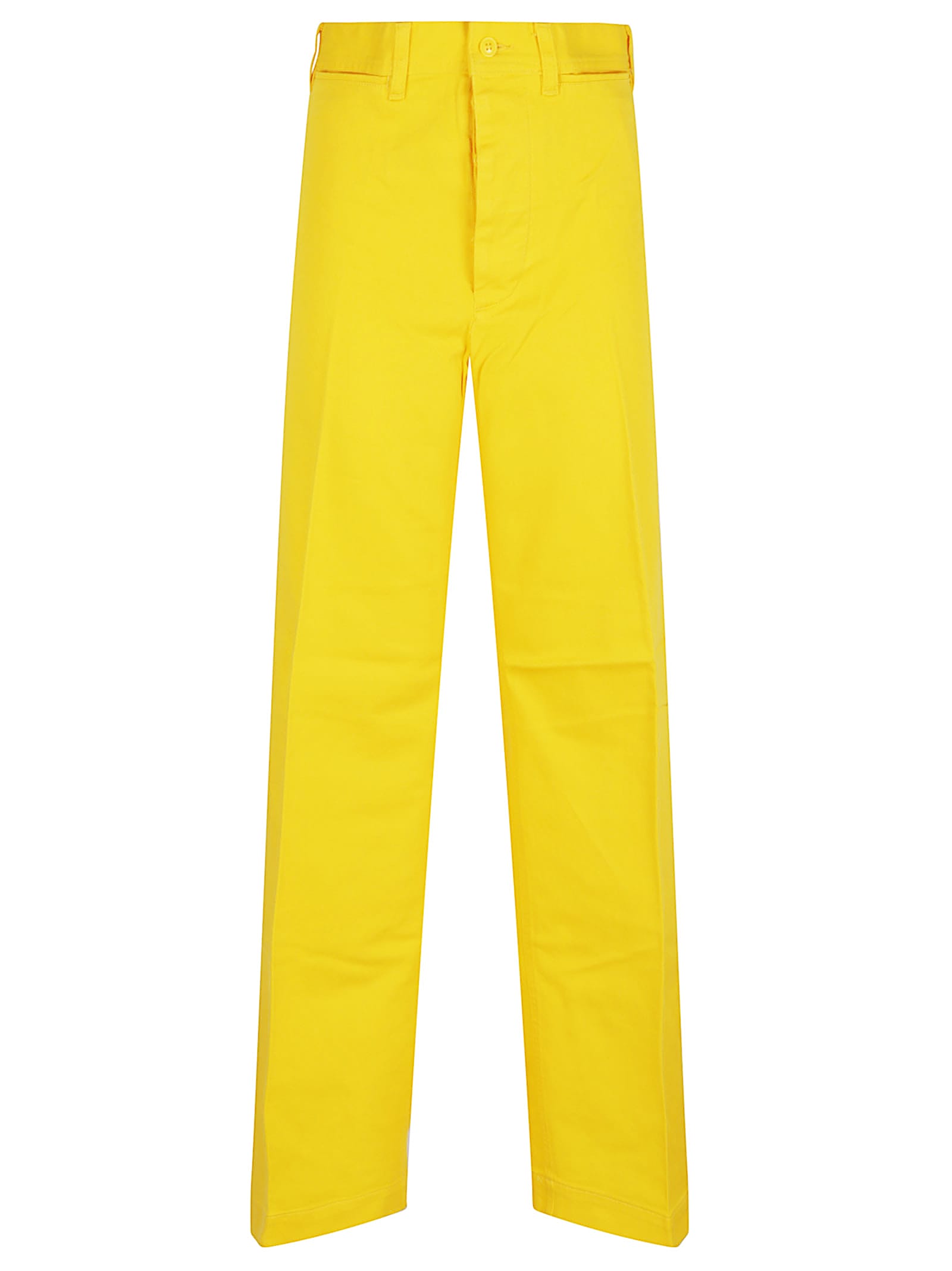 Shop Polo Ralph Lauren Slr Pt-full Length-flat Front In Yellow