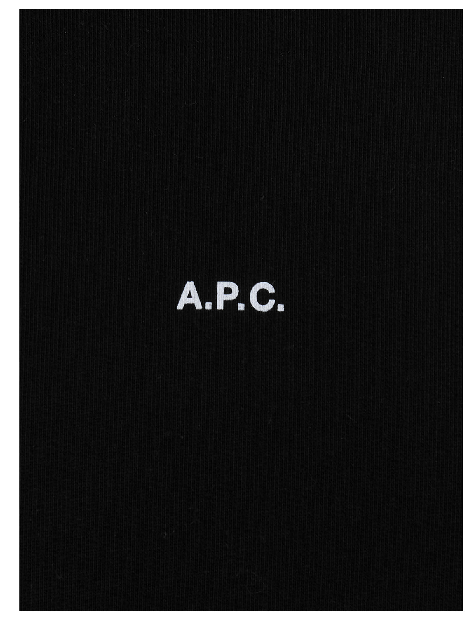 Shop Apc Logo Hoodie In Black