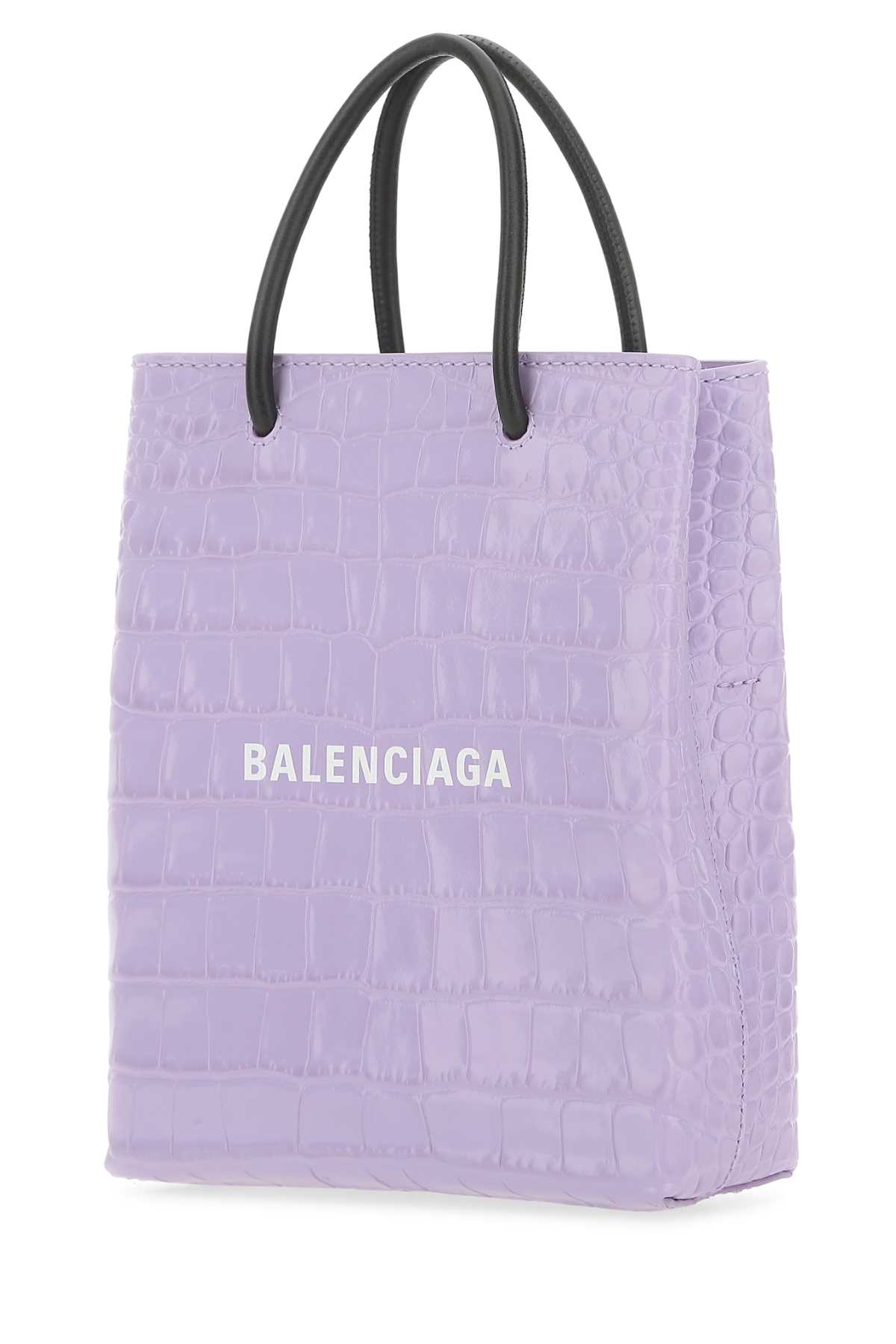 Shop Balenciaga Lilac Leather Handbag In 5390
