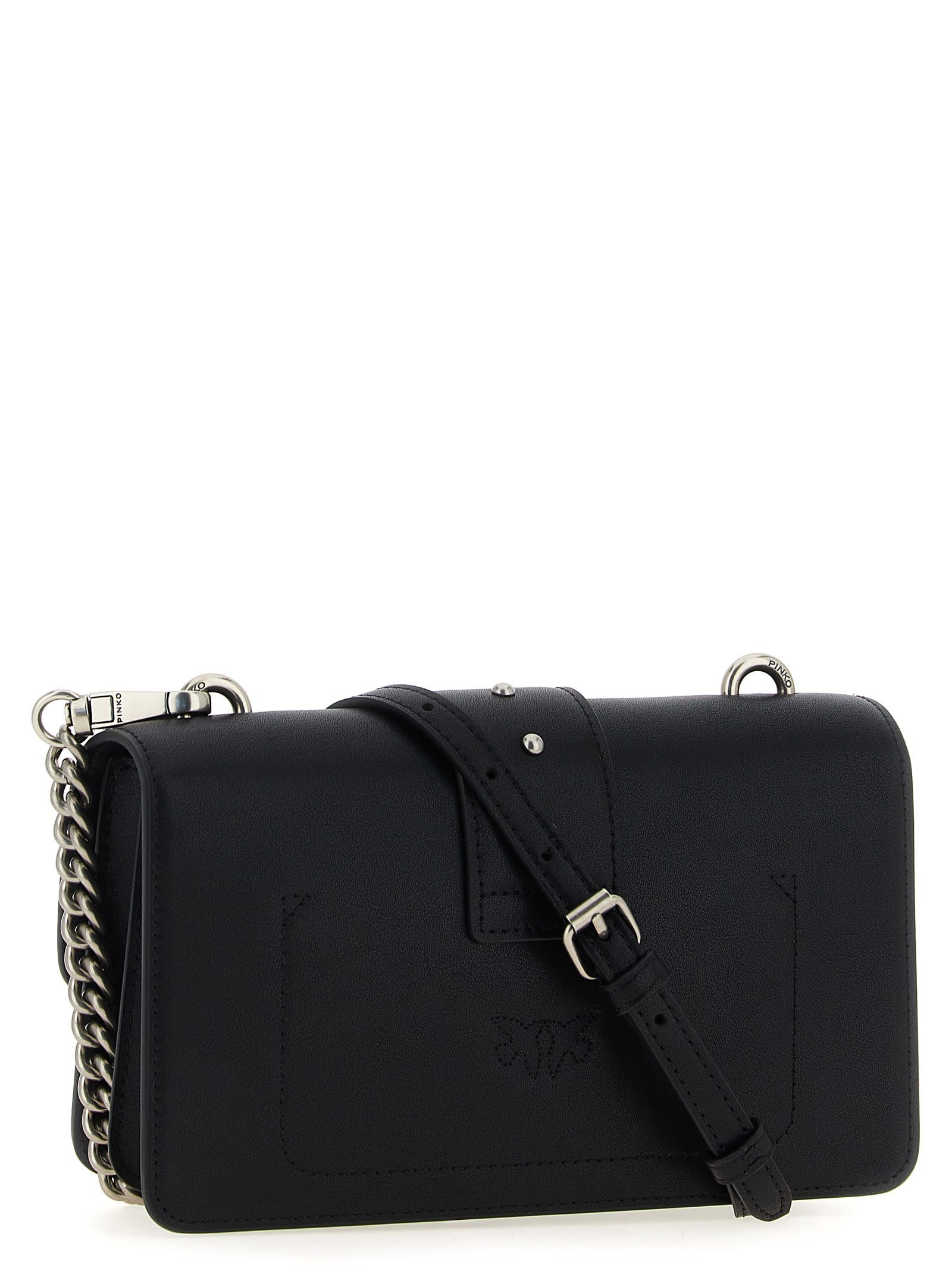 Pinko Love One Mini Crossbody Bag In Black