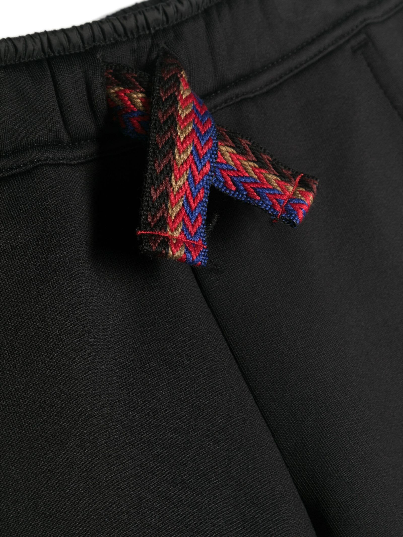 Shop Lanvin Black Polyester Trousers In B Nero