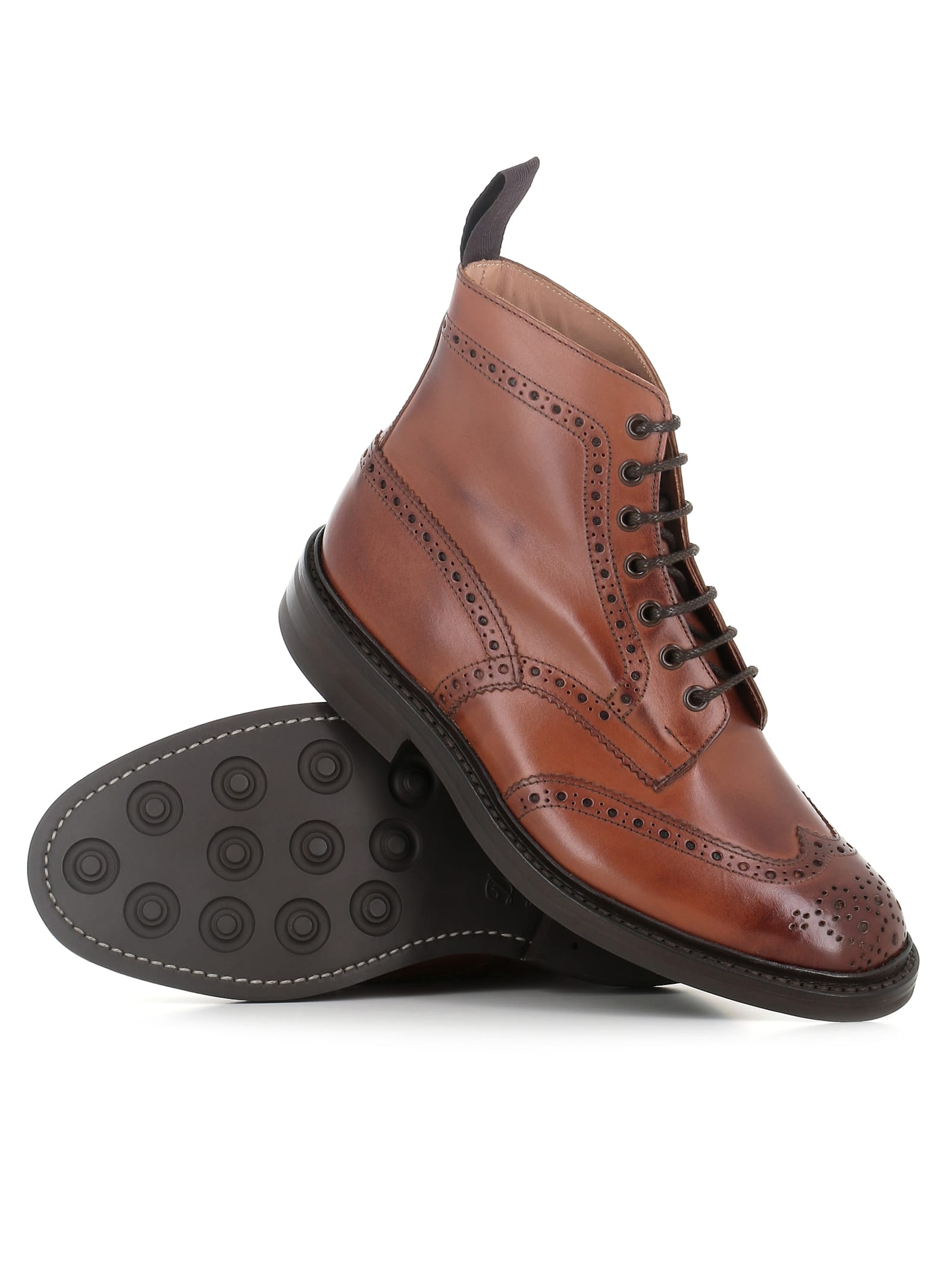 Tricker's Lace-up Boot Stow In Brown