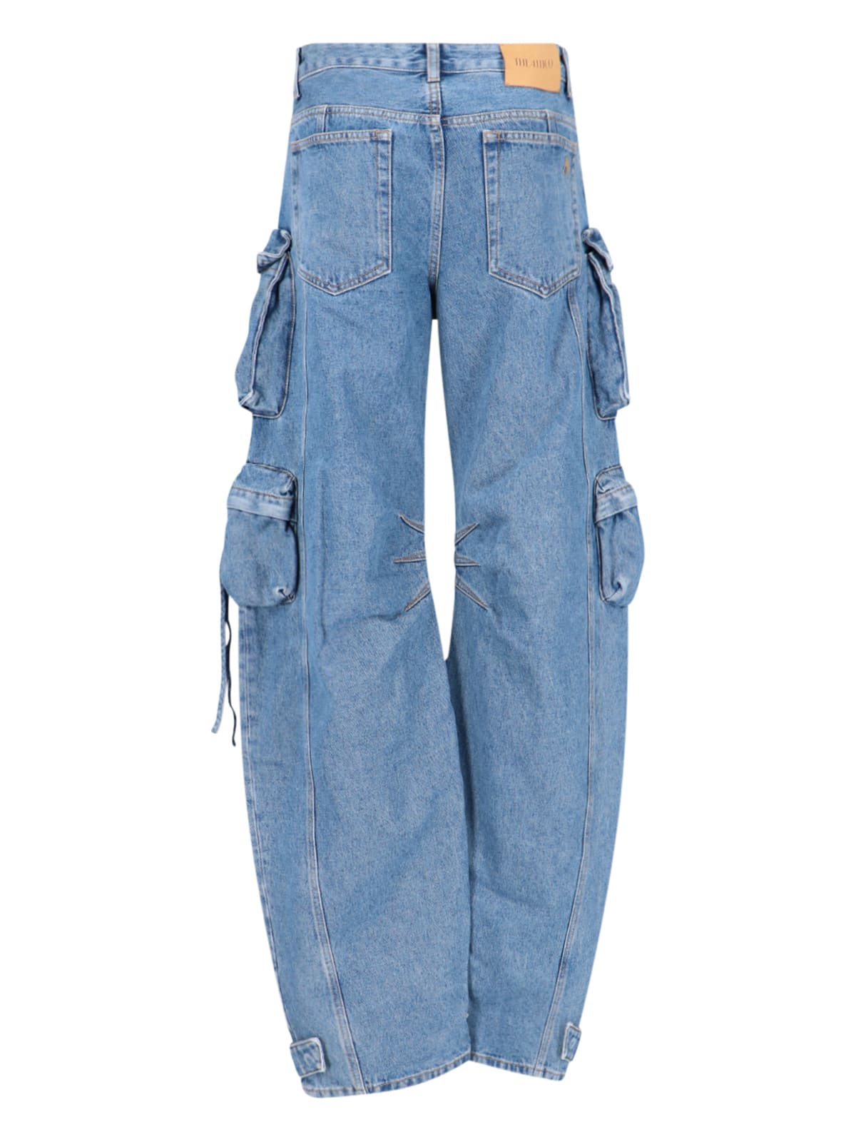 Shop Attico Fern Cargo Jeans In Blue