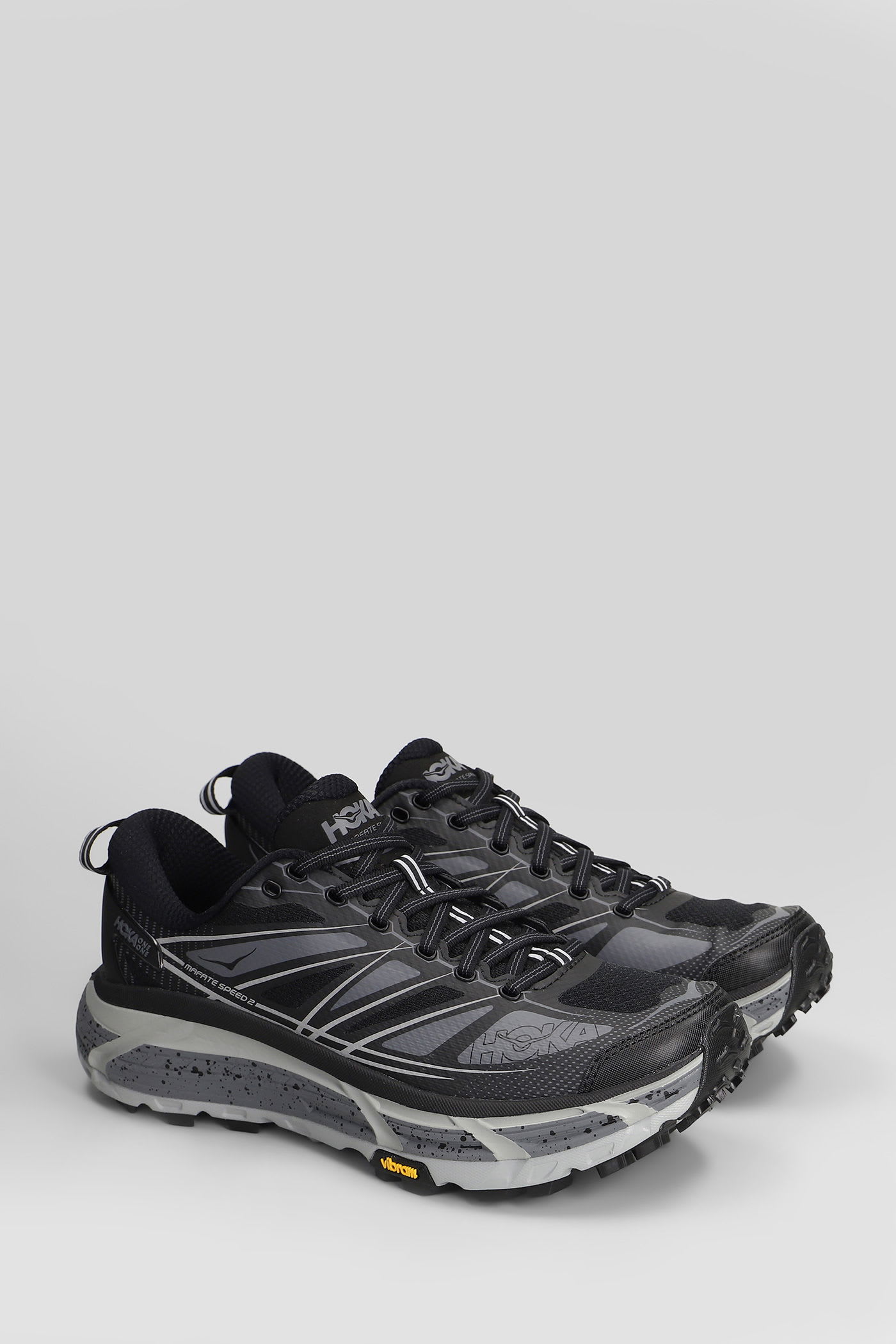 Hoka U Mafate Speed 2 Mesh And Rubber Sneakers In Black