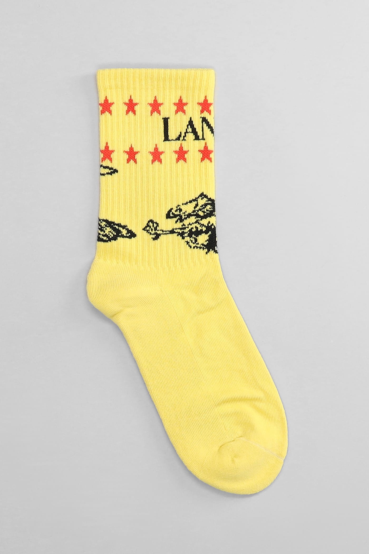 Shop Lanvin Socks In Yellow Cotton
