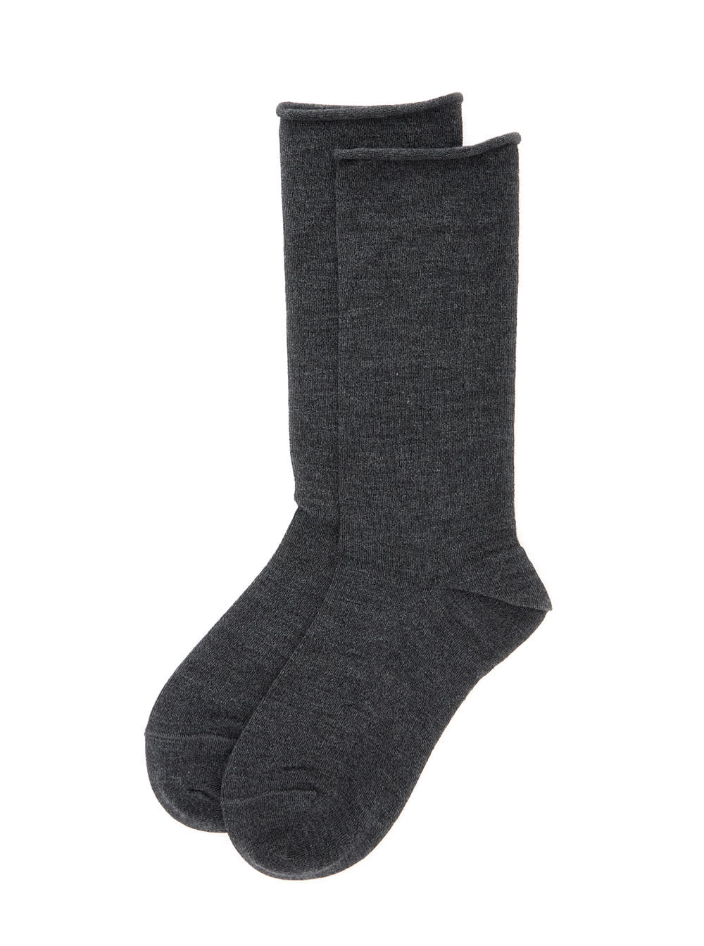 Shop Brunello Cucinelli Grey High Socks In Cashmere Woman