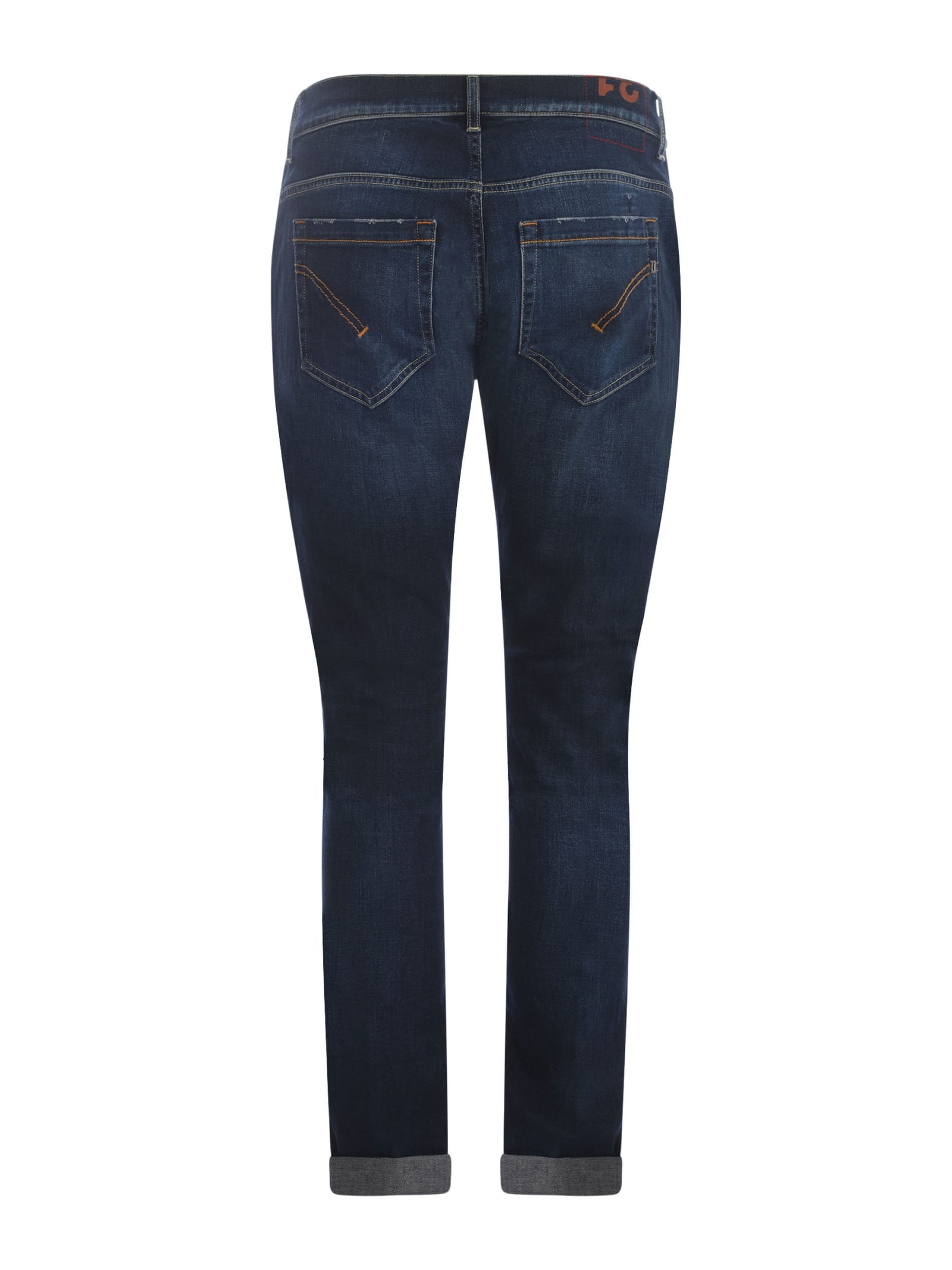 Shop Dondup Jeans  George In Denim Stretch In Denim Blu