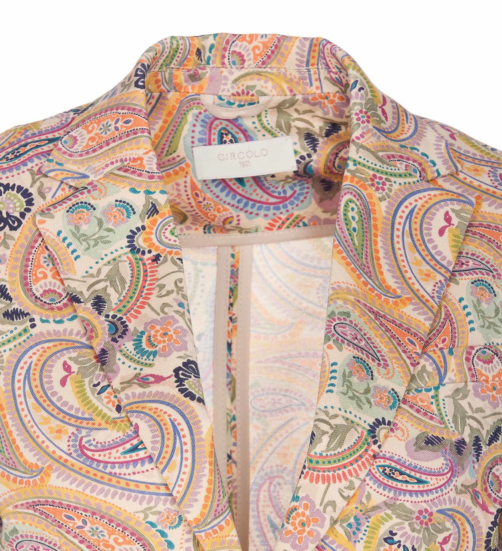 Shop Circolo 1901 Paisley Print Jacket In Multicolour