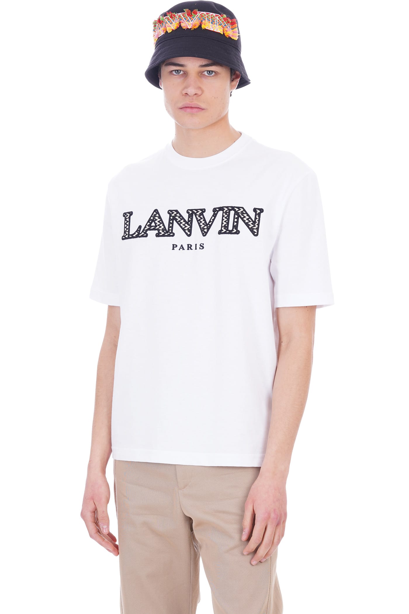 LANVIN T-SHIRT IN WHITE COTTON