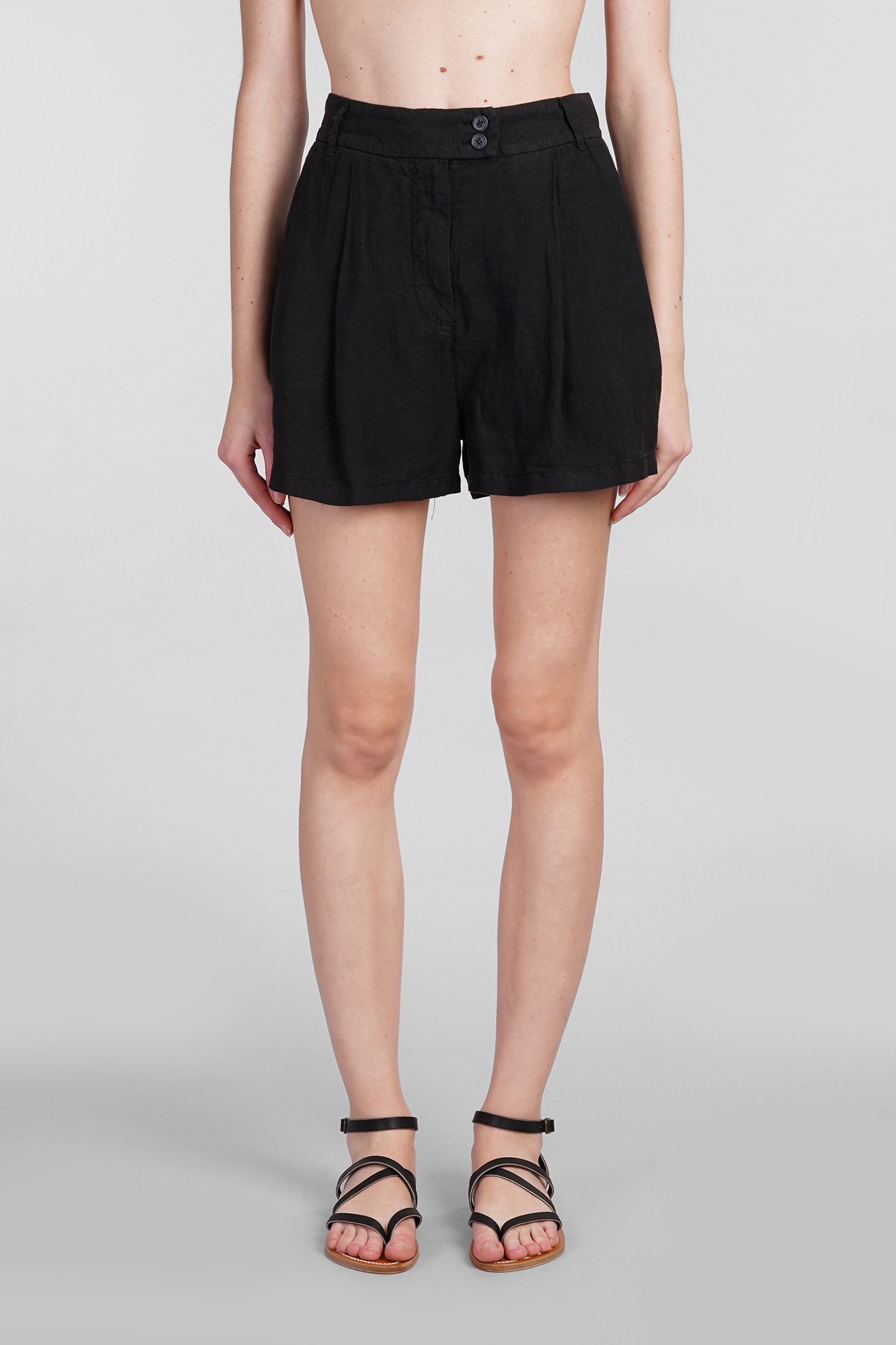 Shorts In Black Linen