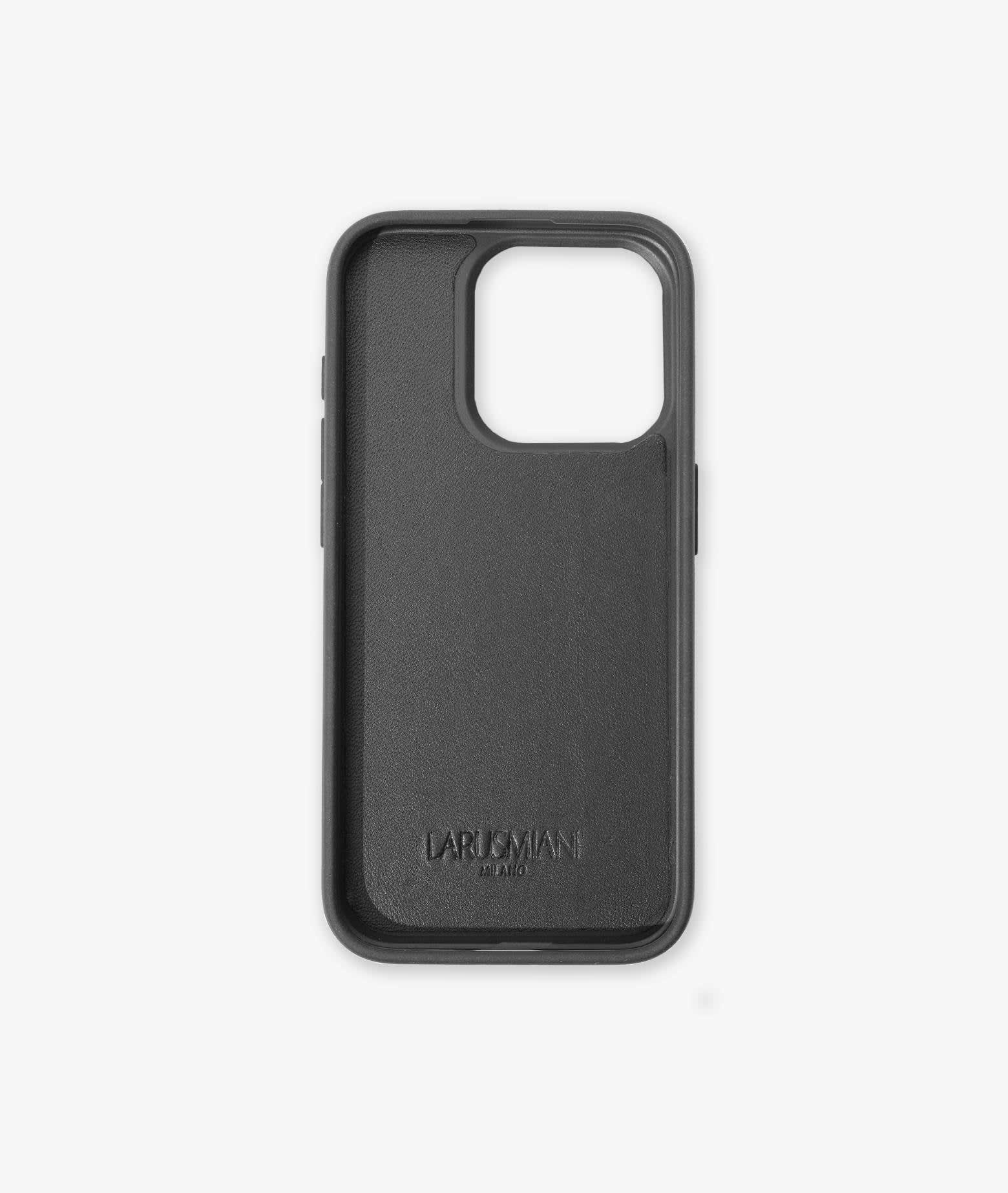 Shop Larusmiani Alligator Cover Foriphone 15 Accessory In Black