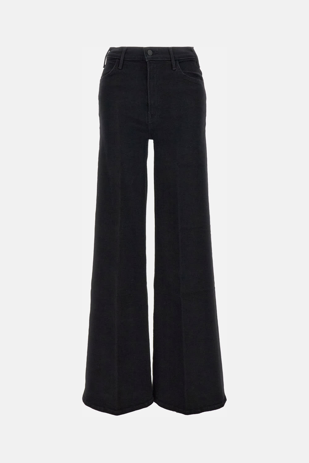 Mother The Hustler Roller Sneak Jeans In Black