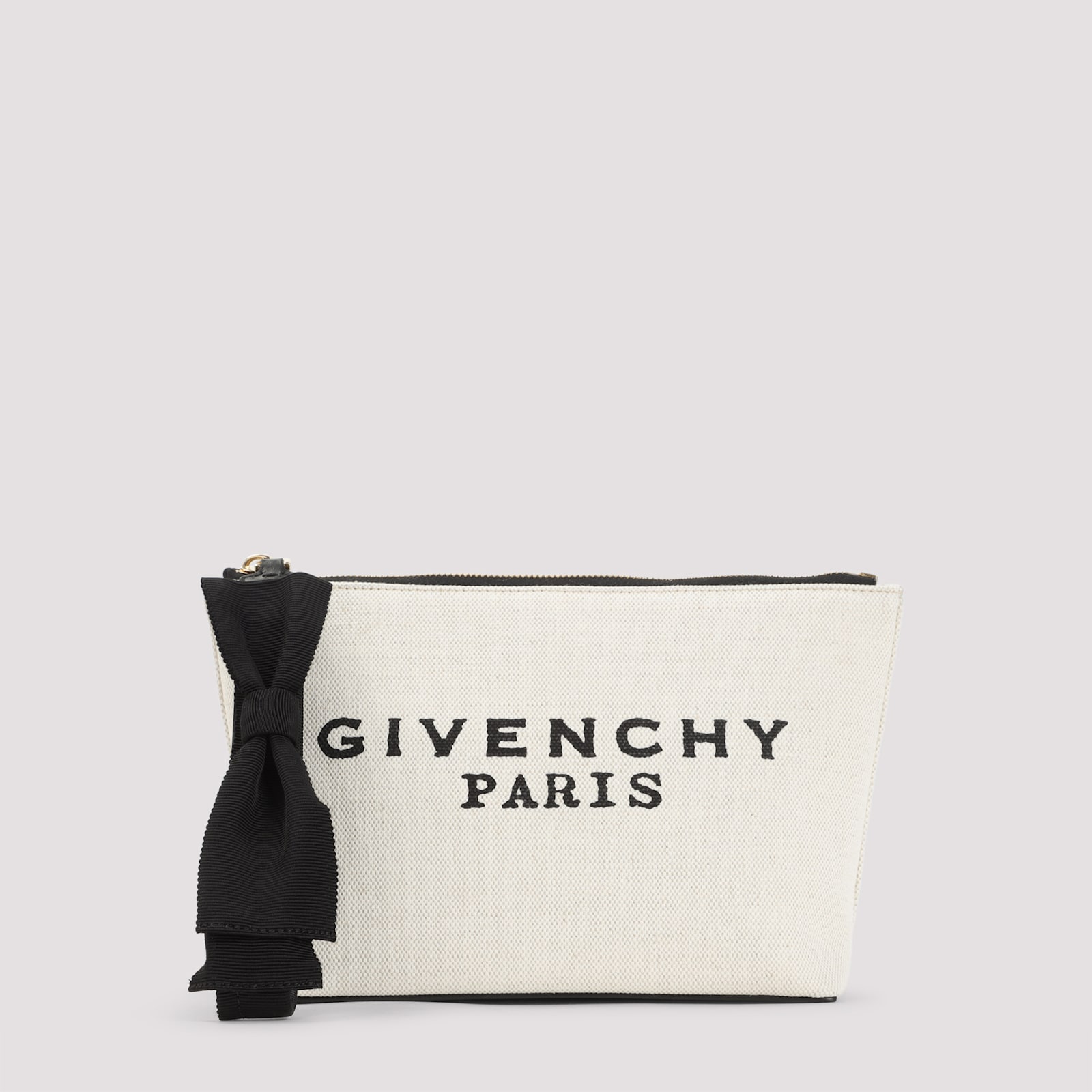 Givenchy Compact Logo Pouch Bow Detail In White