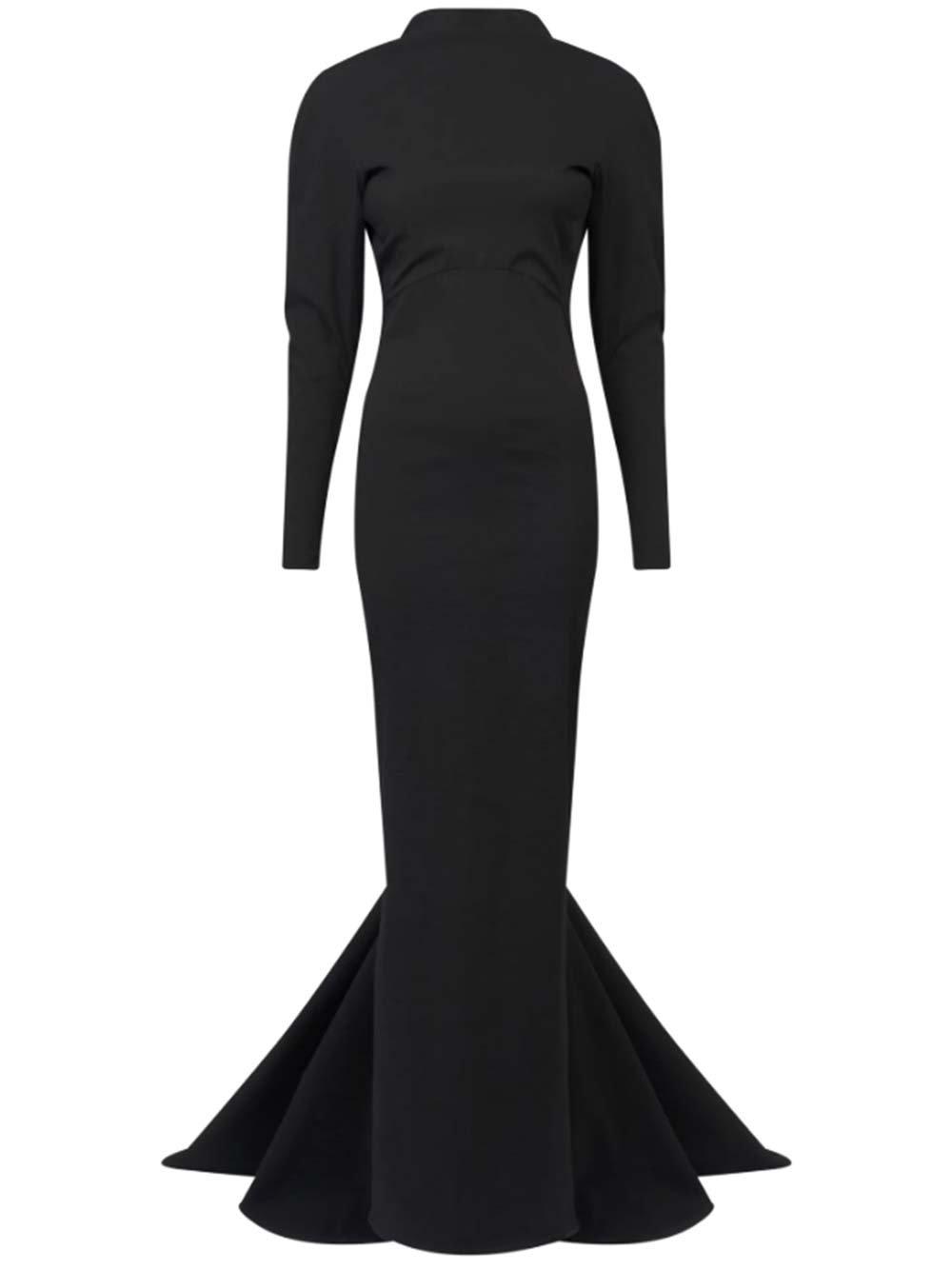 alaia embellished cut-out detailed maxi dress