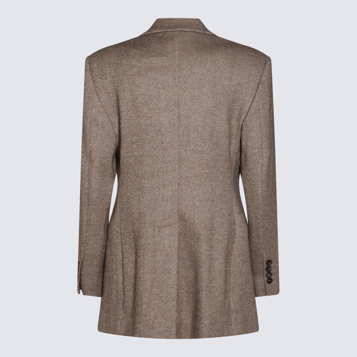 Shop Brunello Cucinelli Brown Wool Blazer