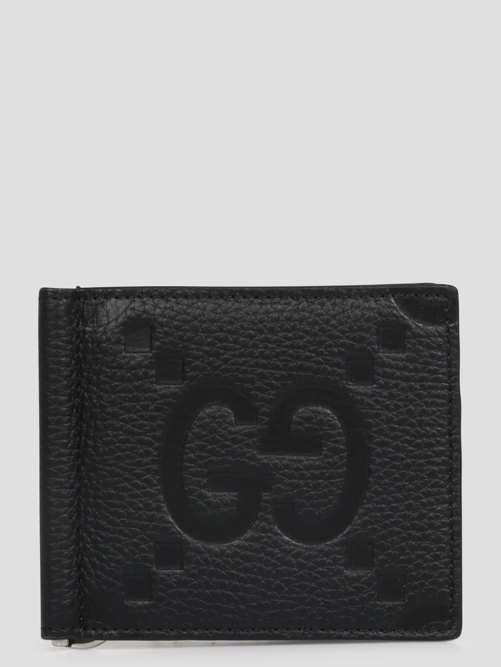 Gucci Jumbo GG Card Case Black in Jumbo GG Leather - US