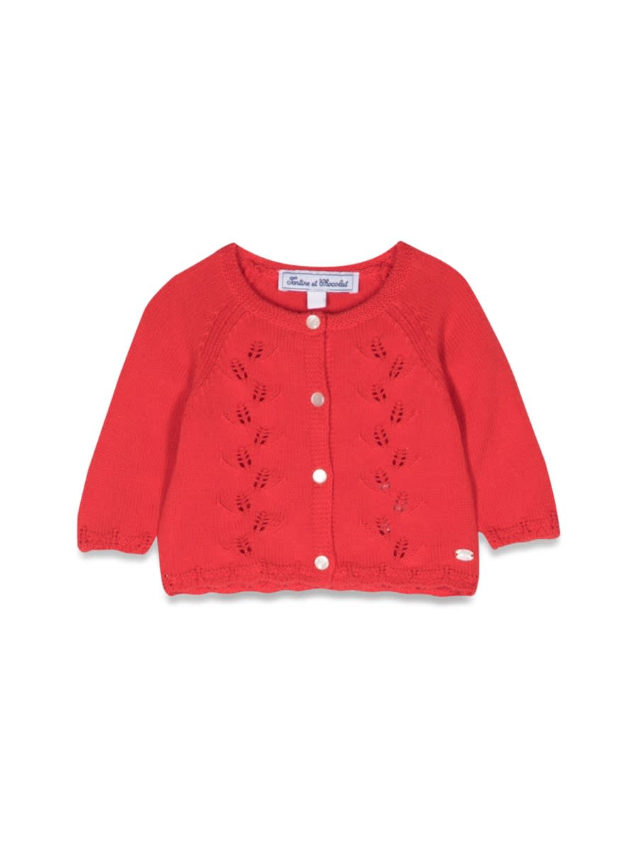 Tartine Et Chocolat Cardigan In Red